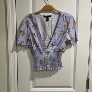 Forever 21 Lavender Floral Blouse